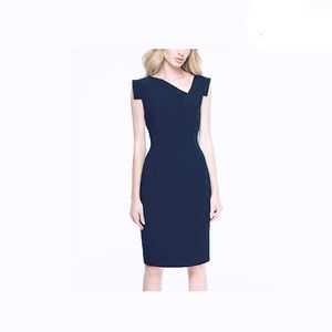 Maggy London Classy “Jackie O” Style Navy Dress